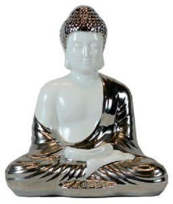 

The Art Effects Buddha Decorative Showpiece - 25.4 cm(Ceramic, Silver)