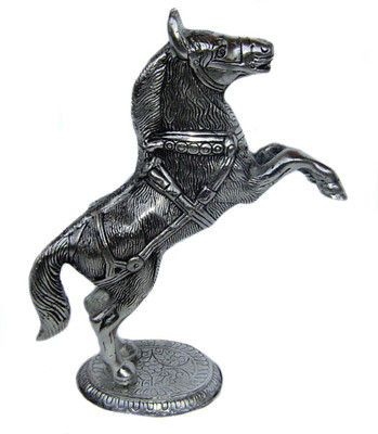 

Khushal Horse Decorative Showpiece - 22 cm(Aluminium, Silver)