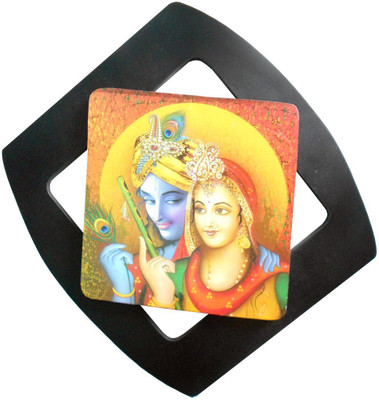 UT Handicraft ganesha wall hanging Showpiece - 30 cm(Wooden, Red, Yellow) available at flipkart for Rs.399