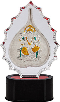 49% OFF on Siri Creations Leaf Ganesha Trofy with Enamel Decorative Showpiece - 18 cm(Brass, Silver) 49% OFF on Siri Creations Leaf Ganesha Trofy with Enamel Decorative Showpiece - 18 cm(Brass, Silver)