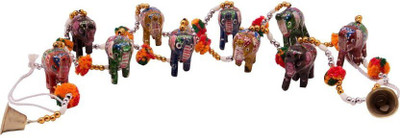 

Akshit Enterprises Elephant Door Hanging Handcrafted Decorative Showpiece - 96 cm(Paper Mache, Multicolor)