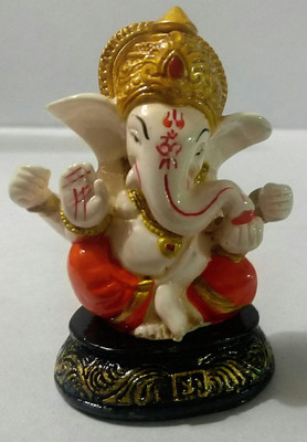 

Heeran Art Ganesha Ashirwad, best choice for Car Decor Decorative Showpiece - 9 cm(Polyresin, Multicolor)