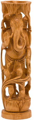 

Prachin Ganesha 10 Round Dodidar Decorative Showpiece - 25.5 cm(Wooden, Brown)