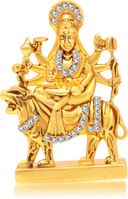 

Kulin Goddess Maa Durga Idol For Car Dashboard | Home Decor | Gifting Decorative Showpiece - 4 cm(Gold Plated, Gold)