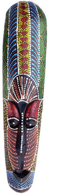 

Art Godaam Coloured figure mask Decorative Showpiece - 50 cm(Wooden, Multicolor)