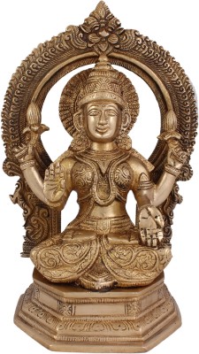ARIHANT CRAFT Hindu Goddess Lakshmi Idol Laxmi statue Maa Lakshmi Sculpture Hand Work Decorative Showpiece  -  24.5 cm(Brass, Yellow, Gold)
