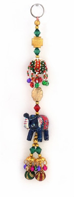 

Shree Sai Handicraft Home Decorative Elephant Design Wall N Car Hanging Decorative Showpiece - 7 cm(Wooden, Brown)
