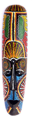 

Art Godaam Coloured figure mask Decorative Showpiece - 50 cm(Wooden, Multicolor)
