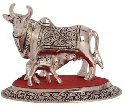 

Thart 4 inch Cow Decorative Showpiece - 10.2 cm(Steel, Multicolor)