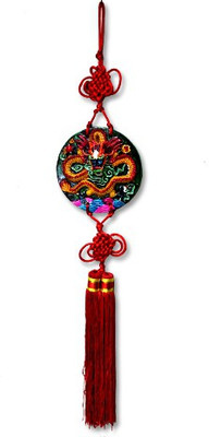 

7 Ocean Feng Shui Dragon Wall Hanging Decorative Showpiece - 11 cm(Stoneware, Multicolor)