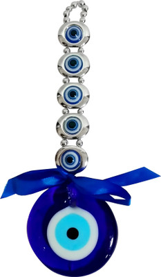 

Starstell Evil Eye with 5 eyed circles Decorative Showpiece - 26 cm(Polyresin, Blue)