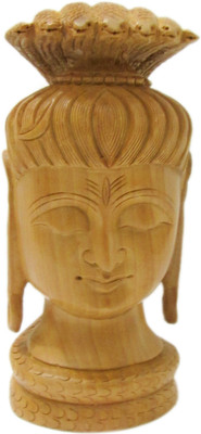 

Shree Sai Handicrafted Lord Shiva Bust Decorative Showpiece - 14 cm(Wooden, Brown)