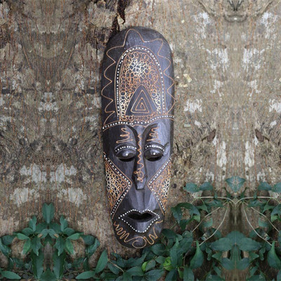 

Art Godaam Mask Decorative Showpiece - 30 cm(Wooden, Multicolor)