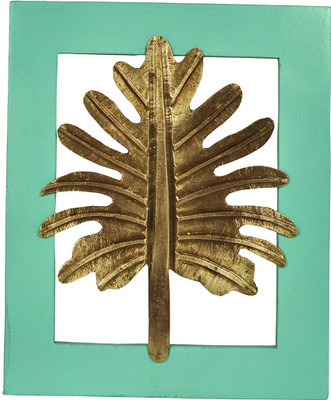 

Lal Haveli Decorative Golden Leaf Wooden Frame Wall Mount Decorative Showpiece - 33 cm(Wooden, Light Blue)