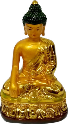 

Starstell Golden Colored Gautam Buddha Decorative Showpiece - 10 cm(Polyresin, Gold)