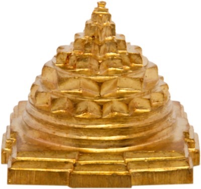 Yak International Shree Yantra Meru Super Decorative Showpiece  -(Brass, Gold)