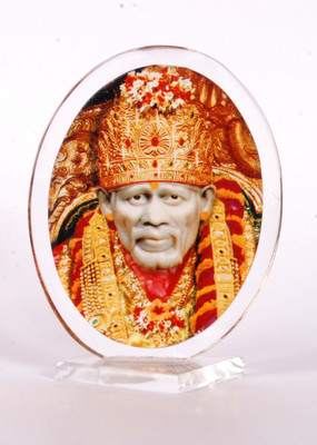 

Sigaram Sai Baba Acrylic Photo - K247 Decorative Showpiece - 9 cm(Acrylic, Multicolor)