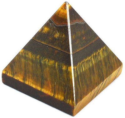 

Reiki Crystal Products Pyramid Decorative Showpiece - 3.2 cm(Stoneware, Brown, Gold)