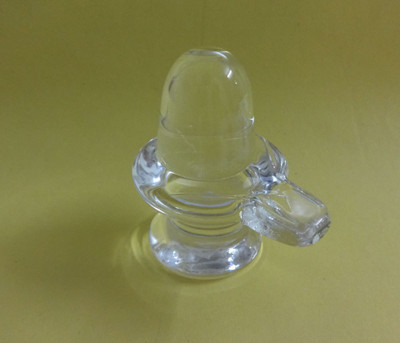 

Sitare Shiva Pure Sphatik Crystal 575 ct. Shivling Decorative Showpiece - 6 cm(Crystal, Clear)