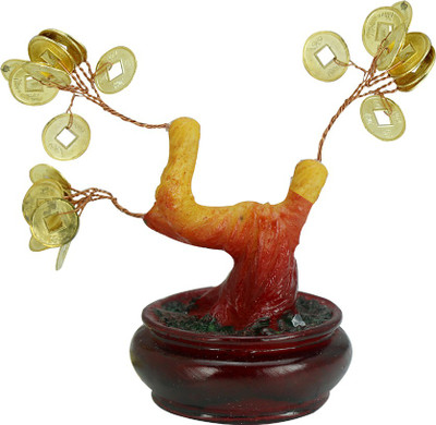 

Pure Life Coin Tree Golden Decorative Showpiece - 7.5 cm(Alloy, Gold)