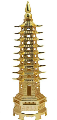 

Varanasi Enterprises Education Tower Decorative Showpiece - 18 cm(Iron, Gold)