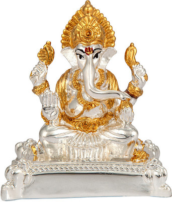 30% OFF on Siri Creations Ganesha Idol with Square Base Decorative Showpiece - 7 cm(Steel, Silver) 30% OFF on Siri Creations Ganesha Idol with Square Base Decorative Showpiece - 7 cm(Steel, Silver)