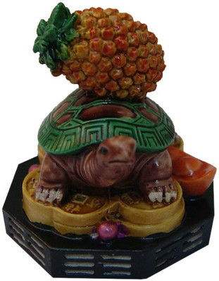 

DivyaMantra Feng Shui Turtle For Wealth Decorative Showpiece - 6 cm(Polyresin, Multicolor)
