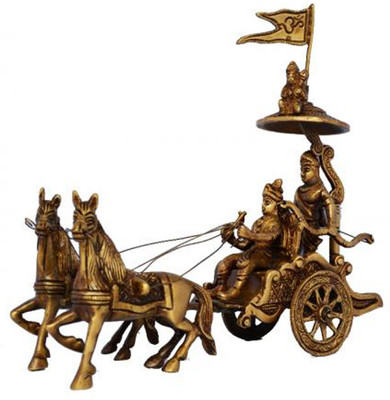 23% OFF on aakrati Chariot - Horse Cart - Arjun Rath At The Time Of Geeta Shar In Mahabharat War Decorative Showpiece  -  20 cm(Brass, Brown) 23% OFF on aakrati Chariot - Horse Cart - Arjun Rath At The Time Of Geeta Shar In Mahabharat War Decorative Showpiece  -  20 cm(Brass, Brown)