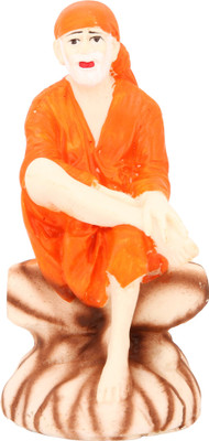 Etsi Bitsi Holy Decorative Showpiece - 12 cm(Polyresin, Orange)