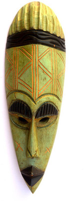 

Art Godaam Coloured figure mask Decorative Showpiece - 40 cm(Wooden, Multicolor)