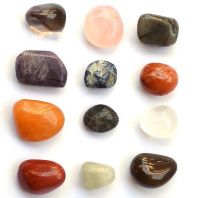 

Reiki Crystal Products 100 % Original 12 Chakra Tumble Stone Kit Not Dyed Charged By Reiki Grand Master & Vastu Expert Decorative Showpiece - 2 cm(Crystal, Multicolor)