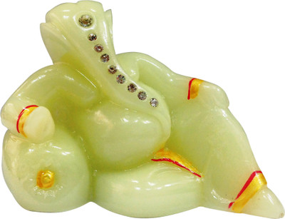 

ManeKo Hindu God Idol Radium Raja Ganesh Temple with Stone for Car Dashboard Decorative Showpiece - 8 cm(Ceramic, Multicolor)