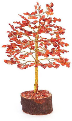 

Ripe India Carnelian Crystal Tree Orange (300 Bead) Decorative Showpiece - 25 cm(Stoneware, Orange)