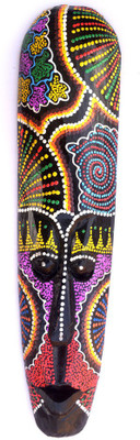 

Art Godaam Coloured figure mask Decorative Showpiece - 50 cm(Wooden, Multicolor)