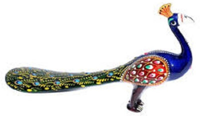 

charkhamart.com Blue metal peacock 3" Decorative Showpiece - 7.5 cm(Aluminium, Blue)