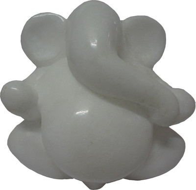 

Avinash Handicrafts White Stone Mordern Ganesha 3" Decorative Showpiece - 7.5 cm(Stoneware, White)