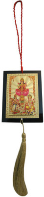 

DivyaMantra Car Decoration Rear View Mirror Hanging Accessories Laxmi Ganesh Saraswati Decorative Showpiece - 10 cm(Plastic, Yellow)