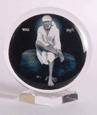

Kulin Acrylic Photo of Sai Baba For Car Dashboard, Table or Ofice-Desk, Shops and Homes Decorative Showpiece - 10 cm(Acrylic, Multicolor)
