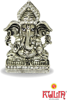 

Kulin God Ganesh | Ganpati | Vighanharta | Lord Ganesha Idol For Car Dashboard | Home Décor | Gifting Decorative Showpiece - 3 cm(Silver Plated, Silver)