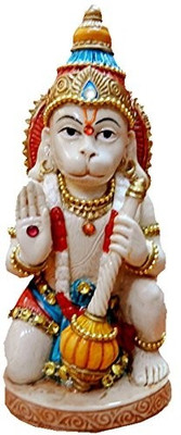 

Anant Jai Veer Hanuman Idol Decorative Showpiece - 14 cm(Polyresin, Multicolor)