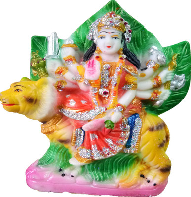 

Jaiswal Art Shera Wali Maa Durga Idol Decorative Showpiece - 19 cm(Polyresin, Plastic, Multicolor)