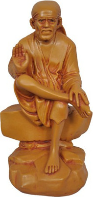 

Nilgiri Touch Saibaba Wood Finish Decorative Showpiece - 18 cm(Polyresin, Brown)