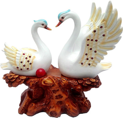 

Art N Hub Duck Love Couple / Bird Figure - Handicraft Decorative Home Interior & Table Décor Figurine / Valentine Gift item Decorative Showpiece - 30 cm(Earthenware, Multicolor)