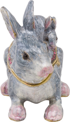 33% OFF on Prachin Enamel Rabbit W/Baby Kc-1125 Decorative Showpiece - 5 cm(Brass, Grey) 33% OFF on Prachin Enamel Rabbit W/Baby Kc-1125 Decorative Showpiece - 5 cm(Brass, Grey)