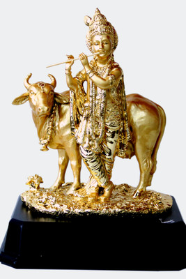 

Saanvi Creations Decorative Showpiece - 36 cm(Polyresin, Gold)