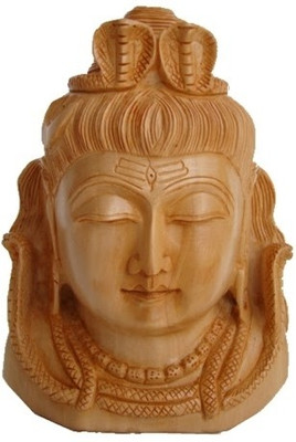 

Craft International Lord Shiva Decorative Showpiece - 15 cm(Wooden, Brown)