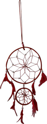 

DivyaMantra Red Aaradhi Dream Catcher Decorative Showpiece - 15 cm(Cotton, Red)