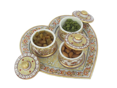 

eCraftIndia Stoneware Decorative Platter(Multicolor)