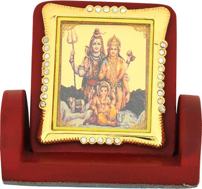 

Leganza Shiv Parivar Dashboard Decorative Showpiece - 7 cm(Wooden, Multicolor)