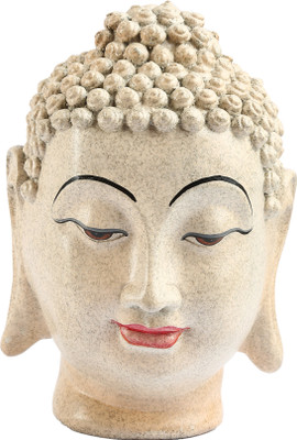 

AV Décor Buddha Head Decorative Showpiece - 30.48 cm(Microfibre, White)